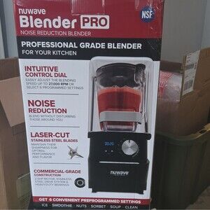 NuWave Blender Pro 2.5HP Noise Reduction 64 oz Countertop Blender Black